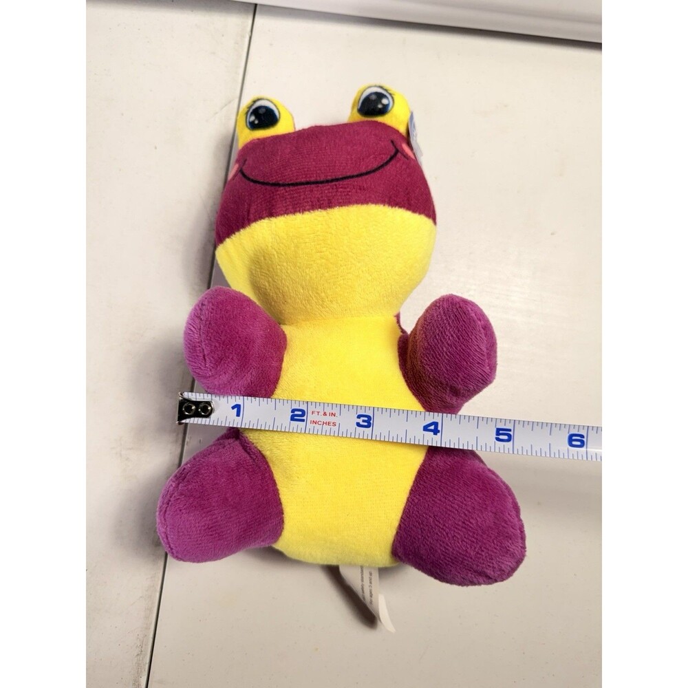 Kellytoy plush frog Pink & yellow Animal pals with hang tag
